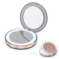 Lighted Makeup Mirror Dual Side 3X Magnifying USB chargeable Light Travel Makeup Mirror Portable Pocket Vanity Cosmetic Mirror